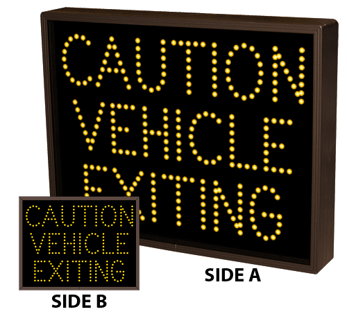 Directional Systems Product #10399 - CAUTION VEHICLE EXITING | CAUTION VEHICLE EXITING