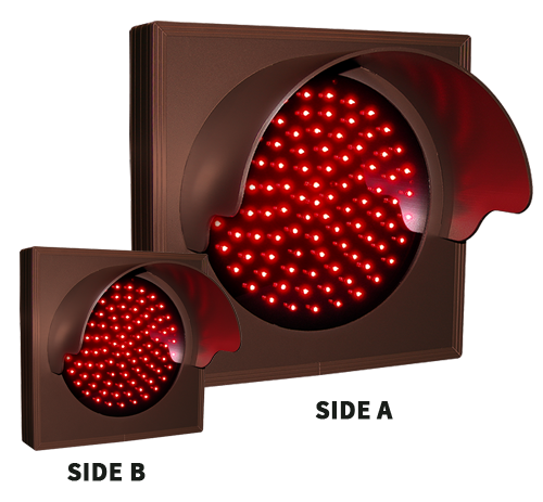 Directional Systems Product #13157 - Indicator Dot, Single with Hood and Optional Flashing, Red, Double Face
