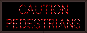 CAUTION PEDESTRIANS