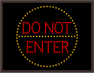 DO NOT ENTER W/ DO NOT ENTER SYMBOL