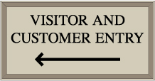 VISITOR AND CUSTOMER ENTRY w/ Left Arrow