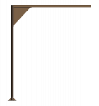 108" Mast Arm with 120" Post and 14" Base Plate for 6' I-Bar