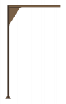 108" Mast Arm with 120" Post and 14" Base Plate for 5' I-Bar