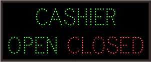 CASHIER | OPEN | CLOSED