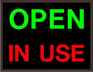 OPEN | IN USE
