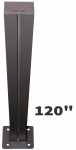 120" Single Post Mount with 8" Sq. Baseplates w/ Gussets