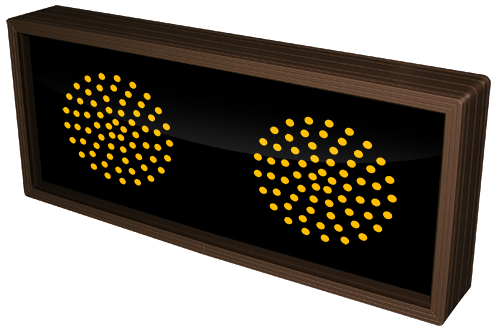 Directional Systems Product #37538 - Indicator Dots, Double, Horizontal, 4 in dia, Amber - Amber