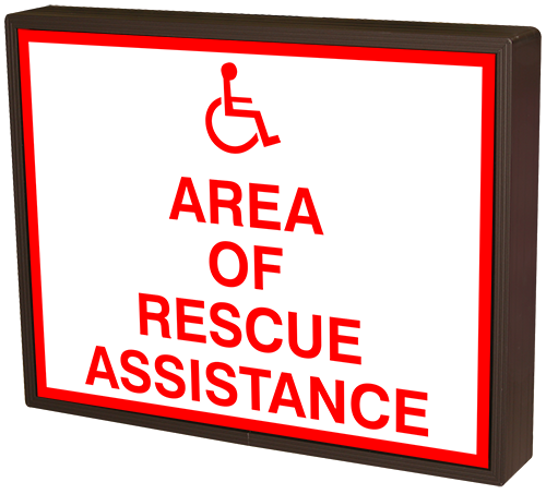 Directional Systems Product #38732 - AREA OF RESCUE ASSISTANCE w/Handicap Symbol