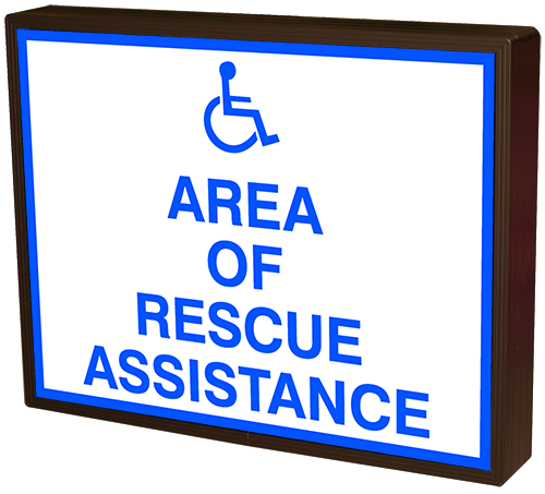 Directional Systems Product #38851 - AREA OF RESCUE ASSISTANCE w/Handicap Symbol