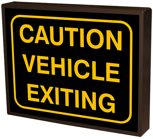 Directional Systems Product #38986 - CAUTION VEHICLE EXITING w/Border
