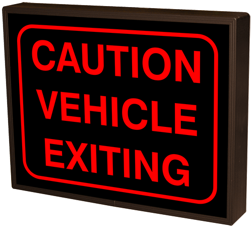 Directional Systems Product #44133 - CAUTION VEHICLE EXITING w/Border