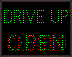 DRIVE UP | OPEN | CLOSED