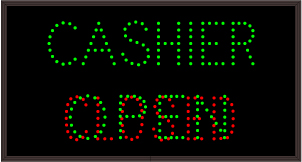 CASHIER | OPEN | CLOSED