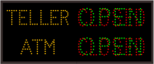 TELLER | OPEN | CLOSED | ATM | OPEN | CLOSED
