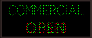 COMMERCIAL | OPEN | CLOSED