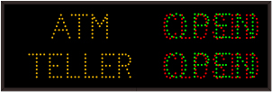 ATM | TELLER | OPEN | CLOSED | OPEN | CLOSED