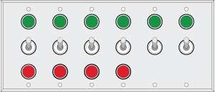 Six Gang Switch Plate 333322