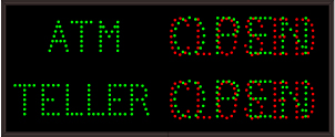 ATM | TELLER | OPEN | CLOSED | OPEN | CLOSED