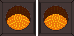 Double Sided Amber Indicator Dot w/ Hoods