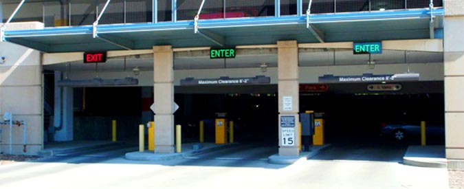 parking garage signs