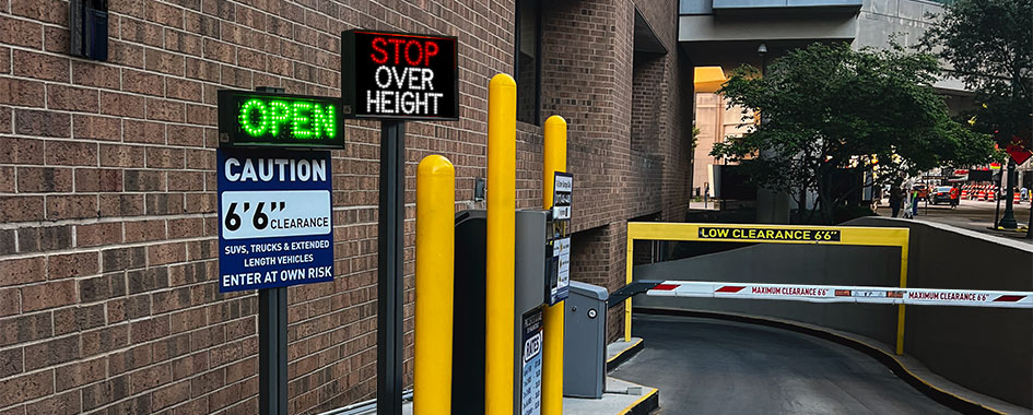 Overheight Vehicle Detection System LED Signs | Directional Systems