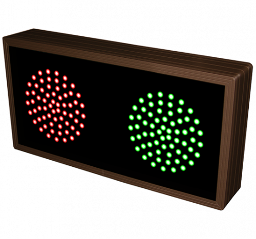 Directional Systems 10893 TCL714RG-225/120-277VAC Indicator Dots, Double, Horizontal, 4 in dia, Red - Green (120-277 VAC) Image
