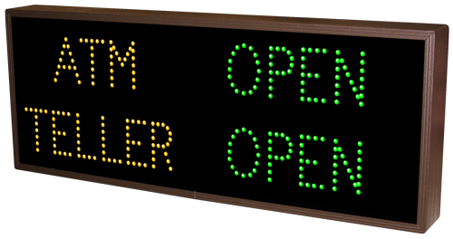 Directional Systems ATM | OPEN | CLOSED | TELLER | OPEN | CLOSED (120-277 VAC) - 18363 Product Message