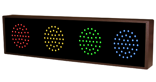Directional Systems 19731 TCL726RAGB-A991/120-277VAC Indicator Dots, Horizontal, Quadruple, 4 in dia, Red - Amber - Green - Blue (120-277 VAC) Image