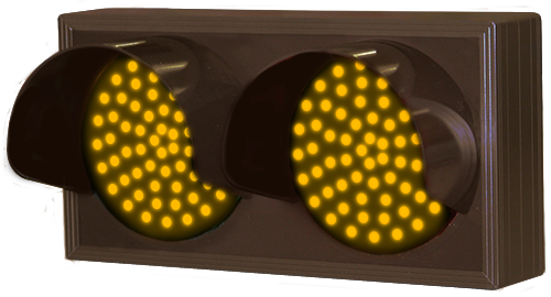 Directional Systems Product #21403 - Indicator Dots, Double with Hoods, Horizontal, 4 in dia, Amber - Amber