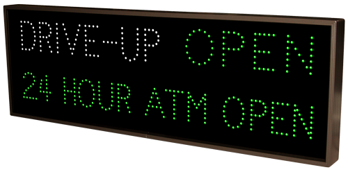 Directional Systems DRIVE-UP | OPEN | CLOSED | 24 HOUR ATM OPEN (120-277 VAC) - 22357 Product Message