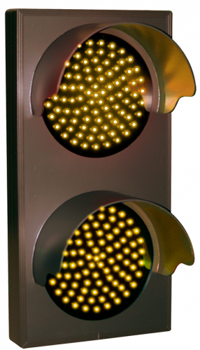Directional Systems Product #24320 - Indicator Dots, Double with Hoods, Vertical, 5 in dia, Amber - Amber