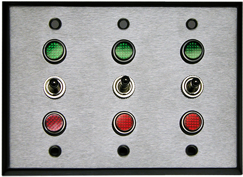 Directional Systems 30950 TG333 SPDT/12VDC 3 Gang Switch (3-SPDT) (12VDC) Image