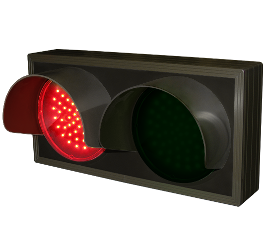 Directional Systems Indicator Dots, Double with Hoods, Horizontal, 4 in dia, Red - Green (12-24 VDC) - 33826 Product Message