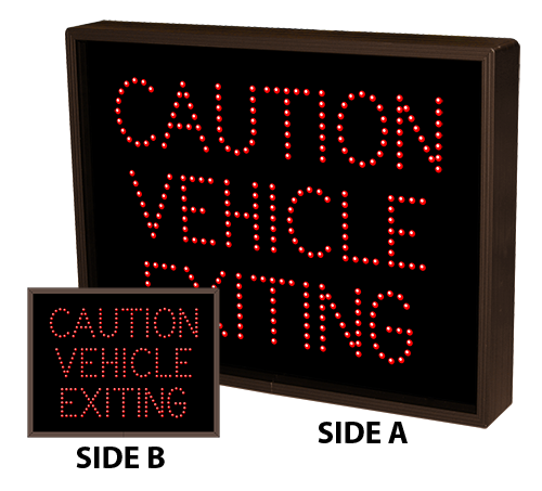Directional Systems 36822 TCL1418DRR-A172/120-277VAC CAUTION VEHICLE EXITING | CAUTION VEHICLE EXITING (120-277 VAC) Image