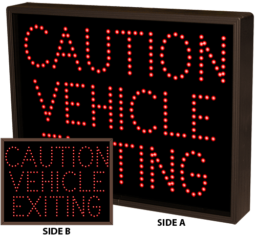 Directional Systems Product #37233 - CAUTION VEHICLE EXITING | CAUTION VEHICLE EXITING