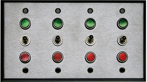 Directional Systems 37718 FG3333 SPDT/12VDC 4 Gang Switch (4-SPDT) (12VDC) Image