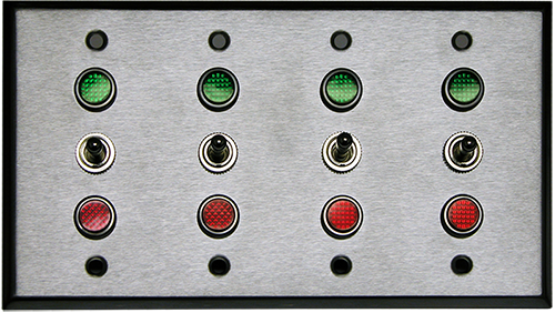 Directional Systems 38037 FG3333 SPDT/24VDC 4 Gang Switch (4-SPDT) (24VDC) Image