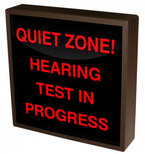 Directional Systems Product #38701 - QUIET ZONE! HEARING TEST IN PROGRESS