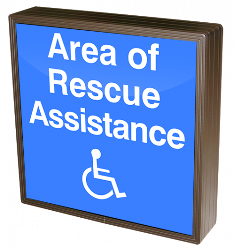 Directional Systems Product #38877 - Area of Rescue Assistance w/Handicap Symbol