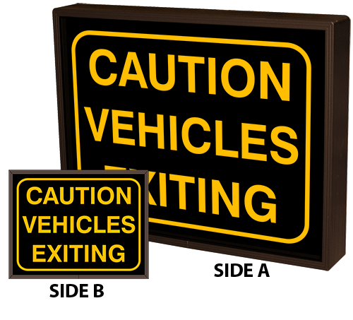 Directional Systems Product #42969 - CAUTION VEHICLES EXITING w/Border | CAUTION VEHICLES EXITING w/Border