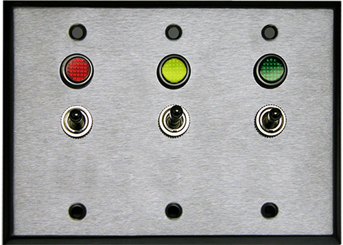 Directional Systems 43999 TG222-RAG/12VDC 3 Gang Switch (3-SPST) (12VDC) Image