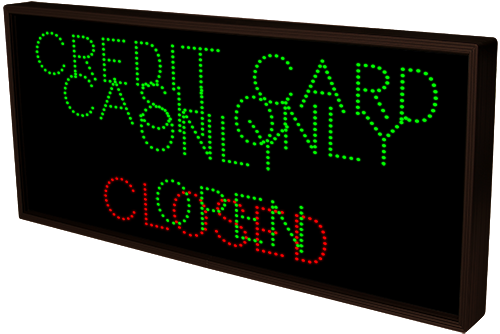 Directional Systems Product #45240 - CREDIT CARD ONLY | CASH ONLY | OPEN | CLOSED