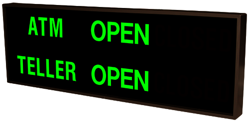 Directional Systems ATM | OPEN | CLOSED | TELLER | OPEN | CLOSED (120-277 VAC) - 47743 Product Message