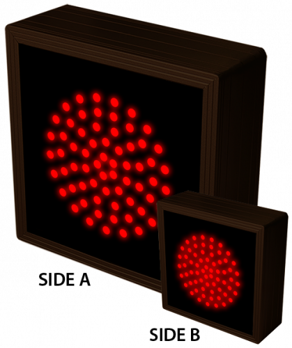 Directional Systems Product #48588 - Indicator Dot, Single with Optional Flashing, 4 in dia, Red, Double Face