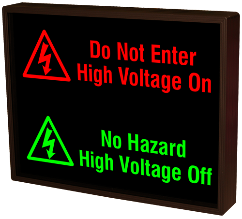 Directional Systems Product #48800 - Do Not Enter High Voltage On w/ High Voltage Symbol | No Hazard High Voltage Off w/ High Voltage