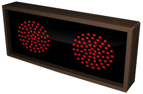 Directional Systems Product #49052 - Indicator Dots, Double, Horizontal, 4 in dia, Red - Red