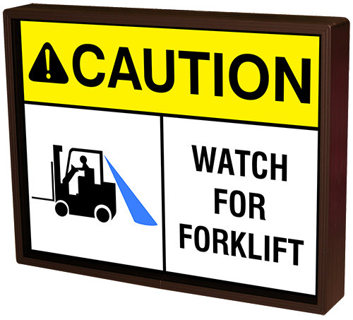 Exclamation W Triangle Caution Watch For Forklift W Forklift Symbol 120 277vac 49659 Directional Systems