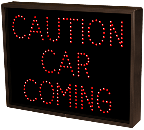 Directional Systems 52145 TCL1418R-925/12-24VDC CAUTION CAR COMING (12-24 VDC) Image