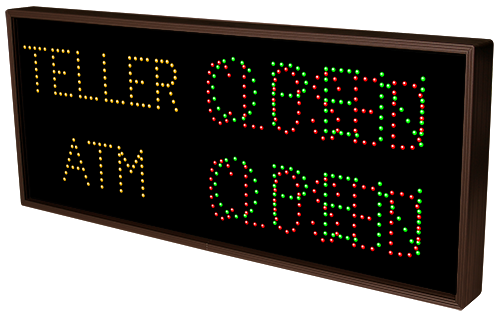 Directional Systems Product #5221 - TELLER | OPEN | CLOSED | ATM | OPEN | CLOSED