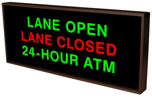 Directional Systems 54871 PHX1434GRG-N883/120-277VAC LANE OPEN | LANE CLOSED | 24-HOUR ATM (120-277 VAC) Image